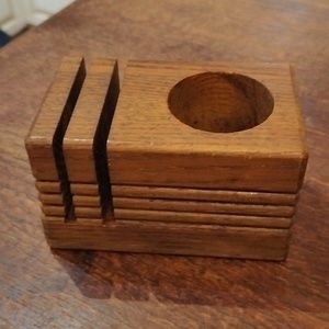 Vintage wood pen and pencil holder